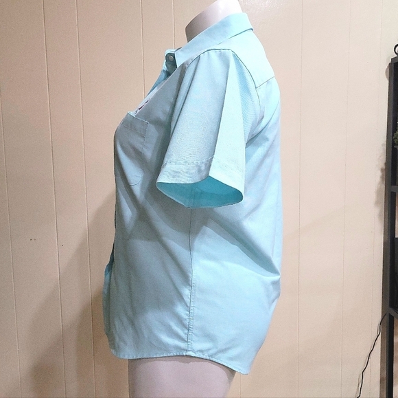 Cabin Creek Embroidered Cat Shirt Womens Sz 10 Button Down Casual Blouse EUC - Picture 6 of 11